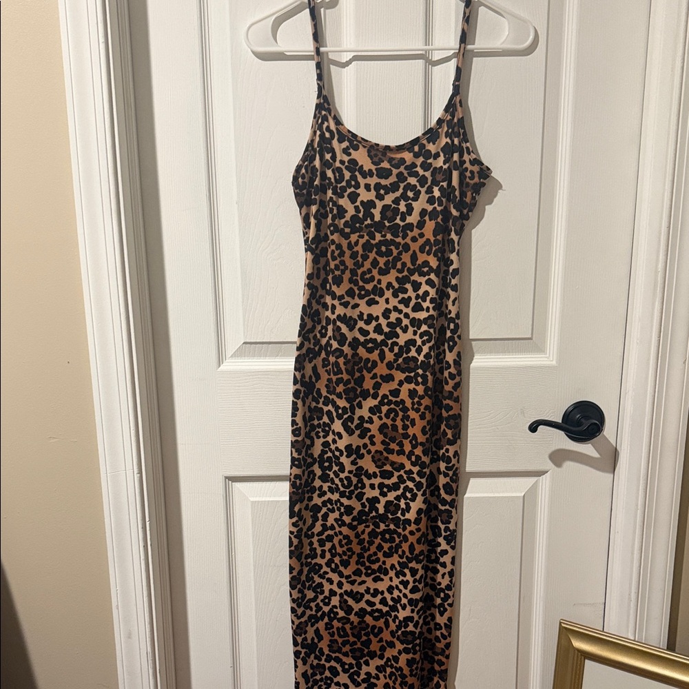 Fashion Nova Leopard Print Maxi Dress